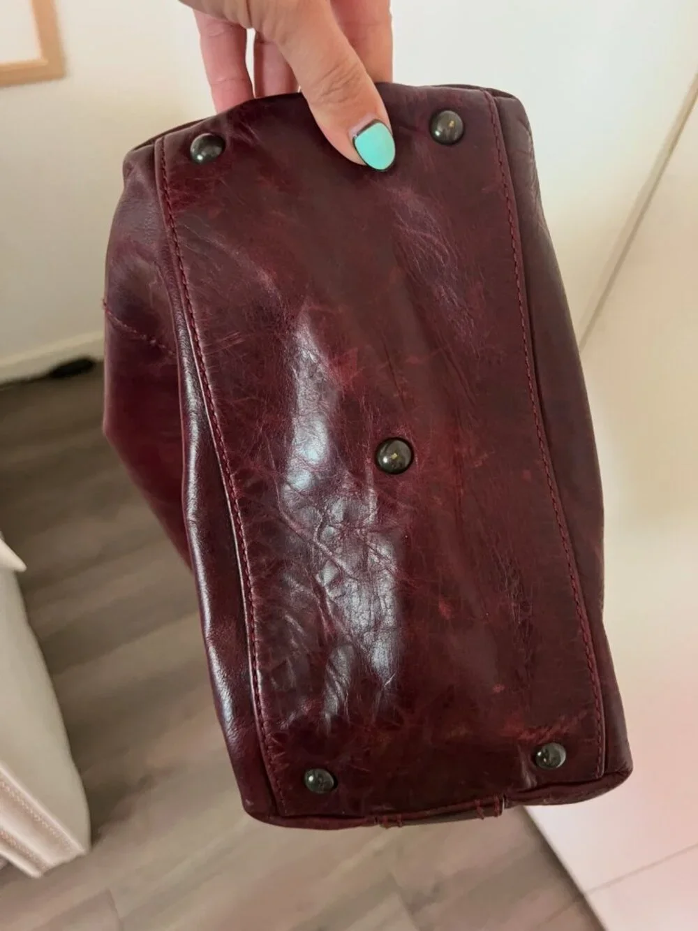 Vintage FRYE Burgundy Leather Hobo Bag ❤️